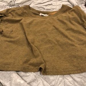 Green crop top